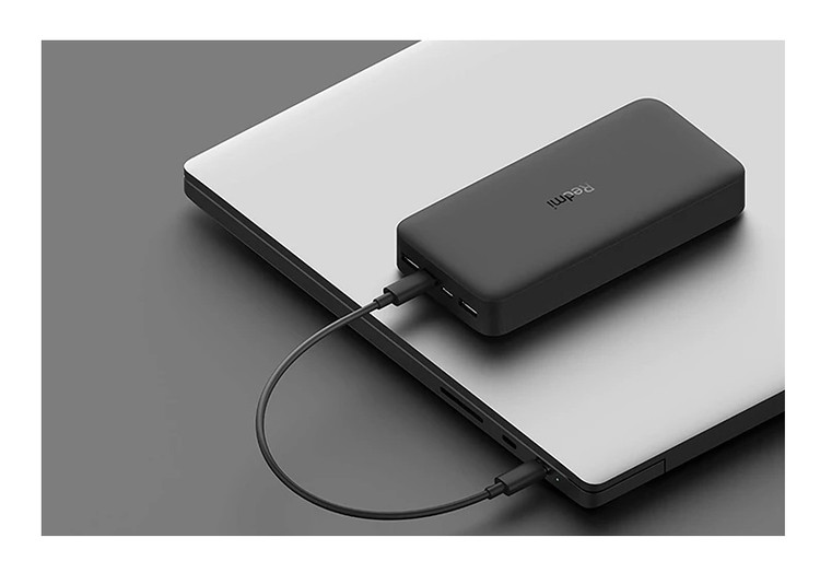 پاوربانک شیائومی آکبند مدل Redmi PB200LZM ظرفیت 20000 میلی آمپرساعت به همراه کابل تبدیل microUSB
